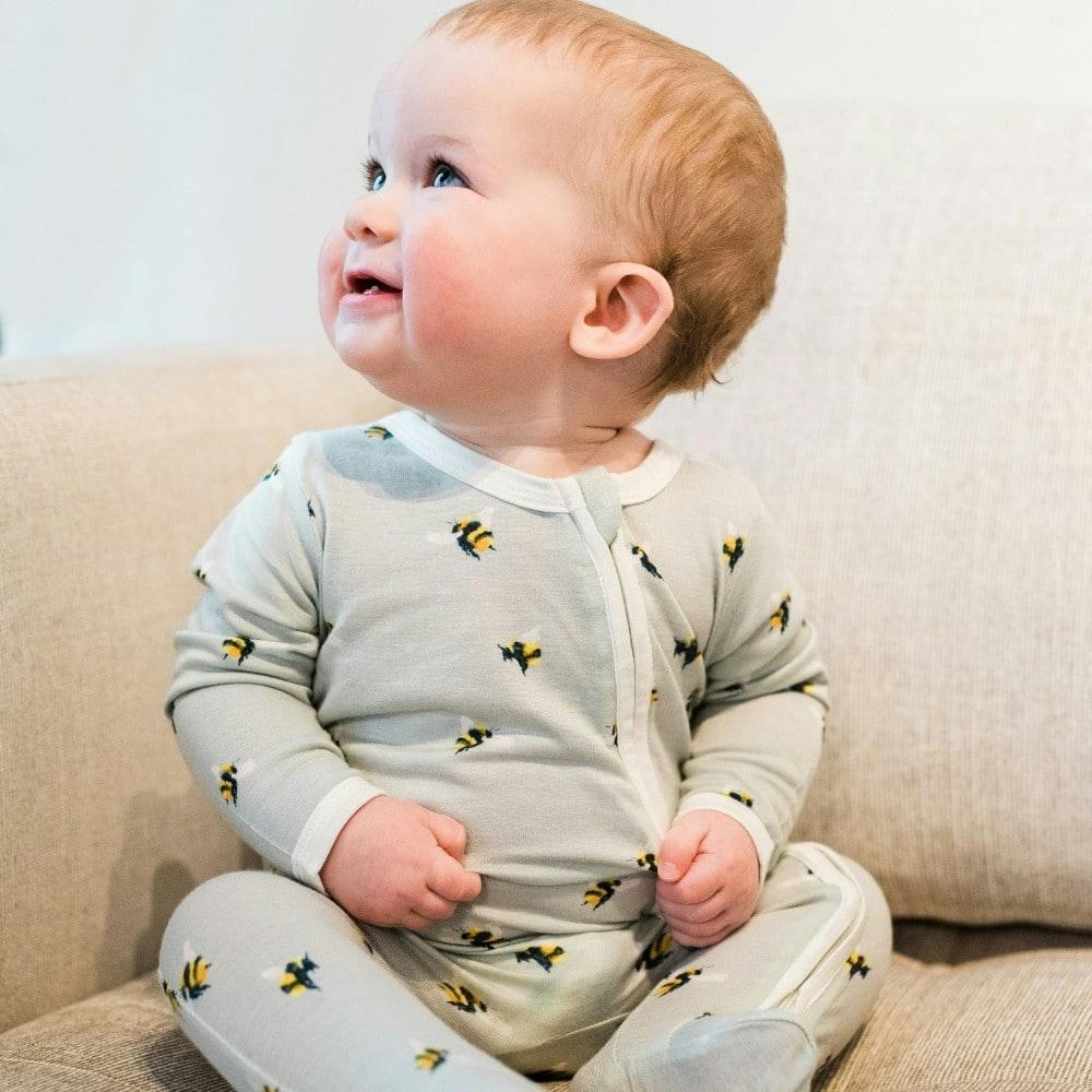 Sandcastle Organic Cotton Zipper Footed Romper