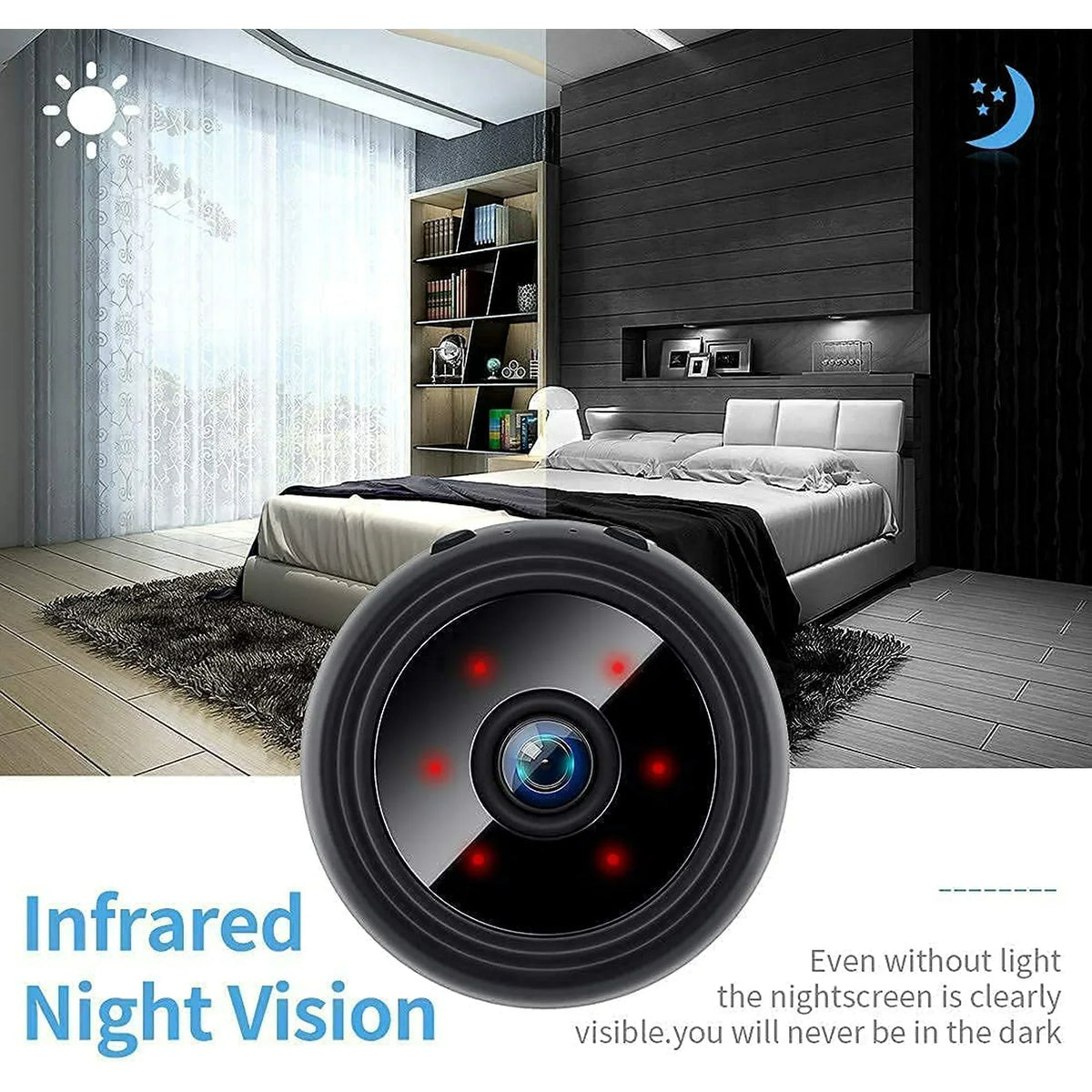 Mini Wireless Magnetic Camera – Live Audio & Video Feed with Magnet Mount for Home & Car