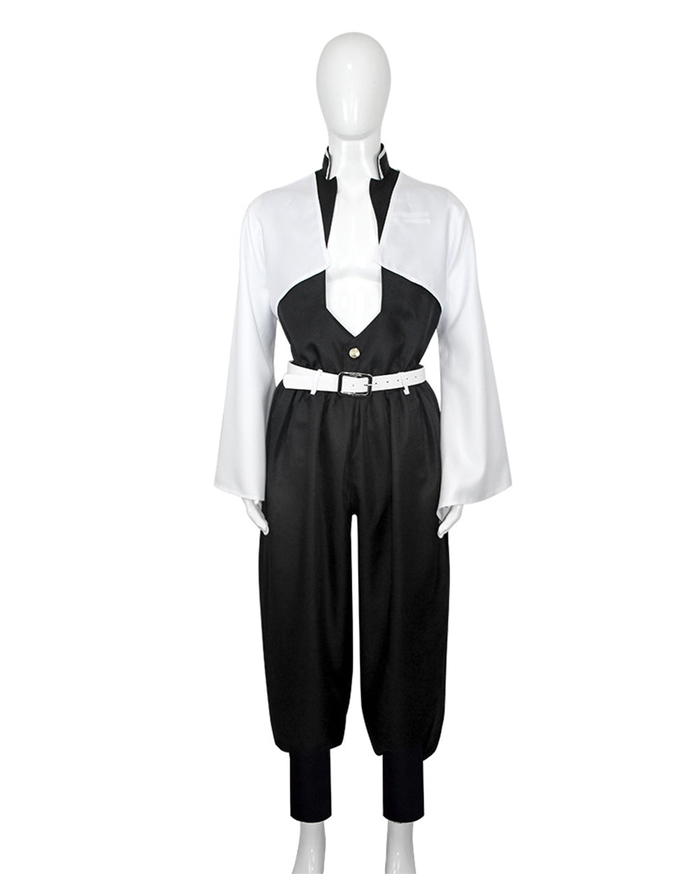 Adult Black and White Warrior Costume Set