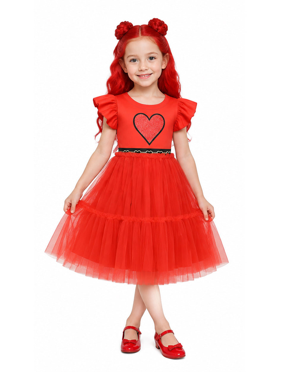 Girls’ Red Heart Princess Costume Dress