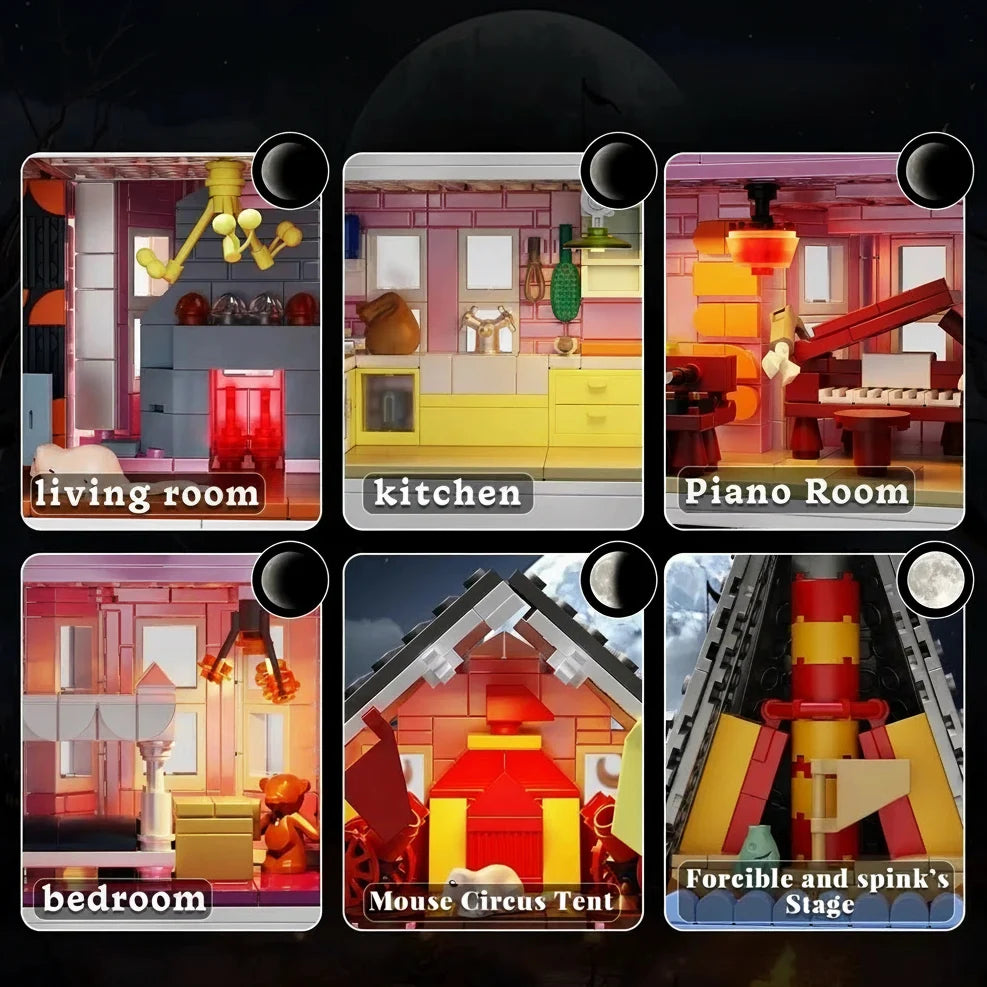 Pink Palace Haunted House LED Building Set