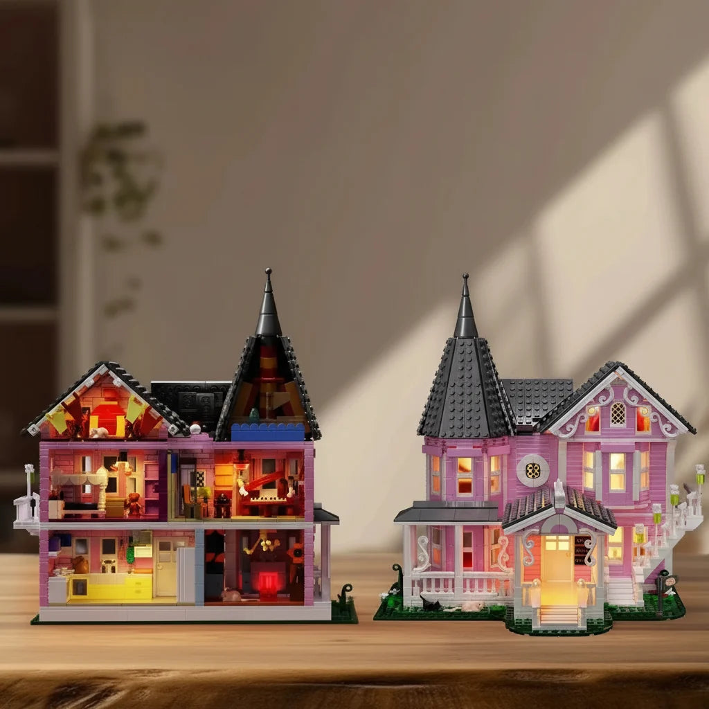 Pink Palace Haunted House LED Building Set