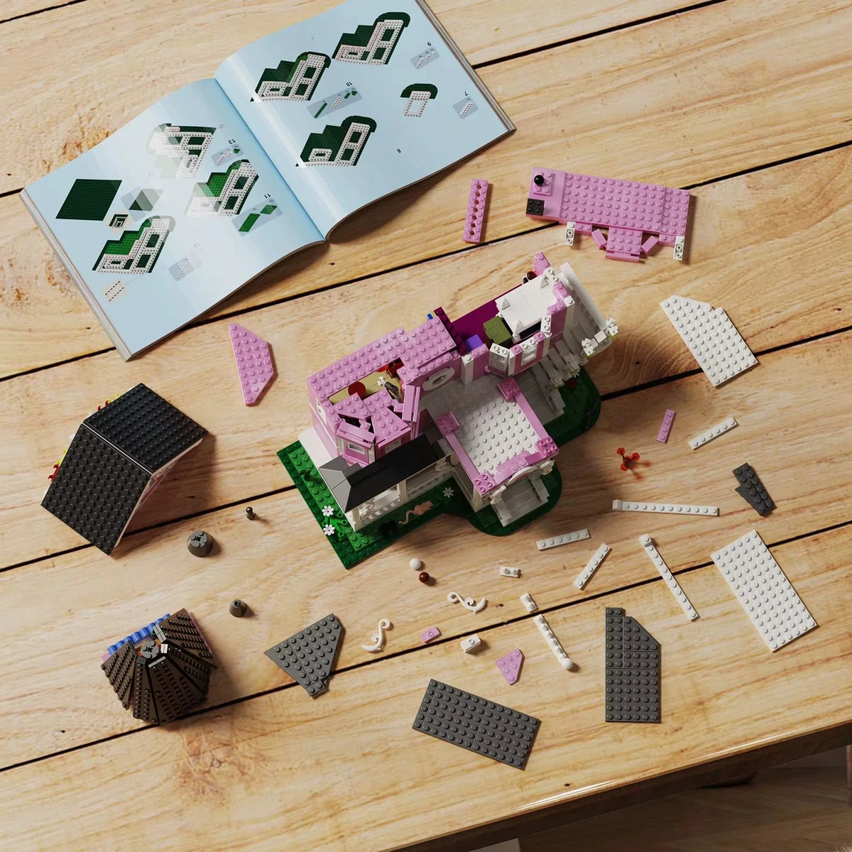 Pink Palace Haunted House LED Building Set