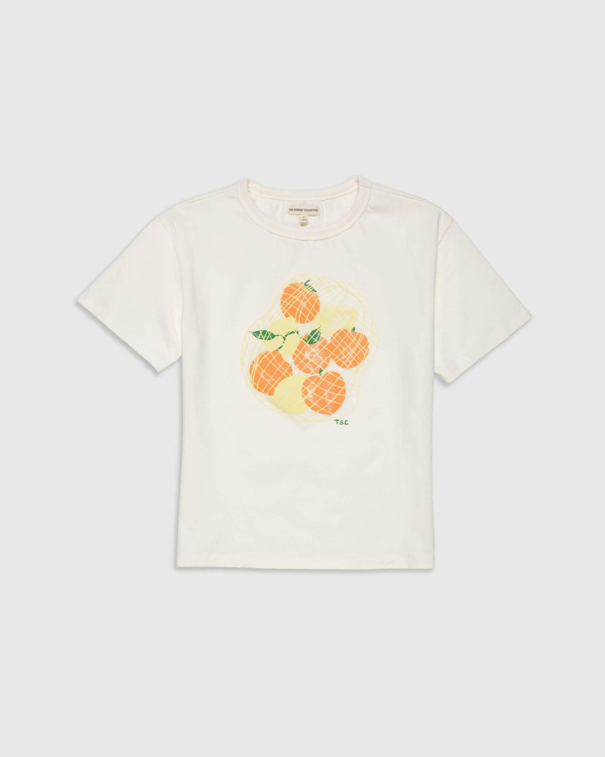 Organic Weekend Tee in White Mixed Fruit