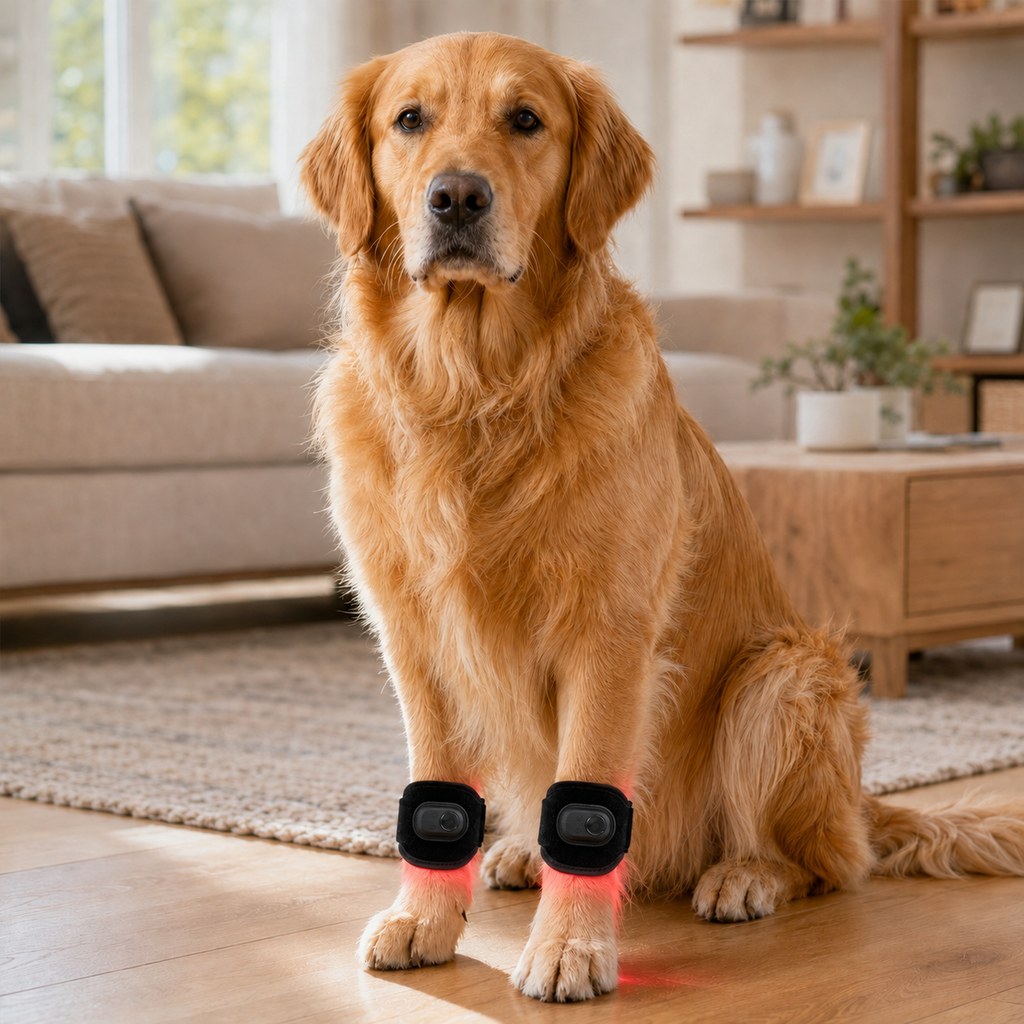 Rechargeable Dog Red & Near-Infrared Leg Wrap – Cord-Free At-Home Care for Senior Dogs & Post-Activity Comfort