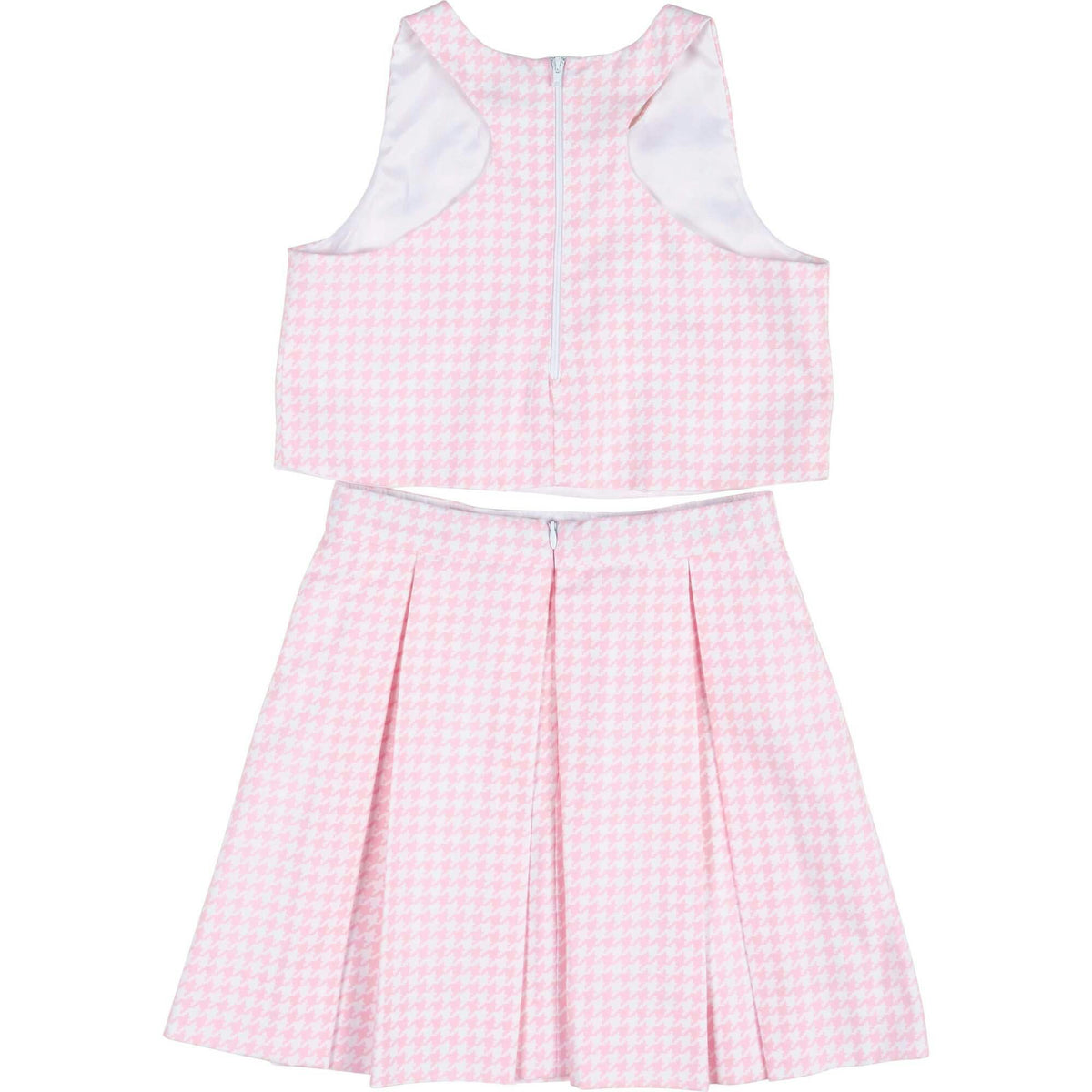 Houndstooth Top and Pleated Skirt