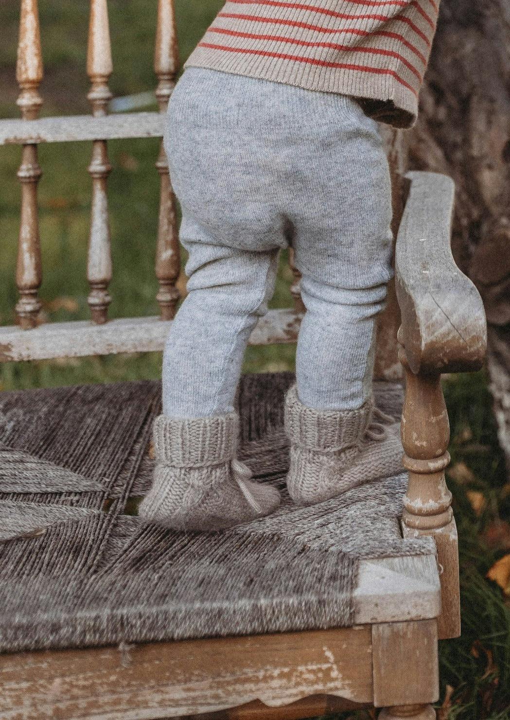 Cashmere Booties | Gray