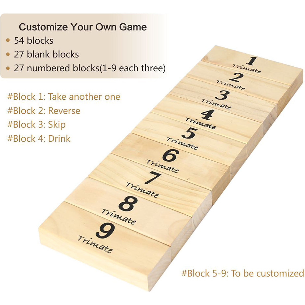 Wooden Toppling Tower: Giant - 28"