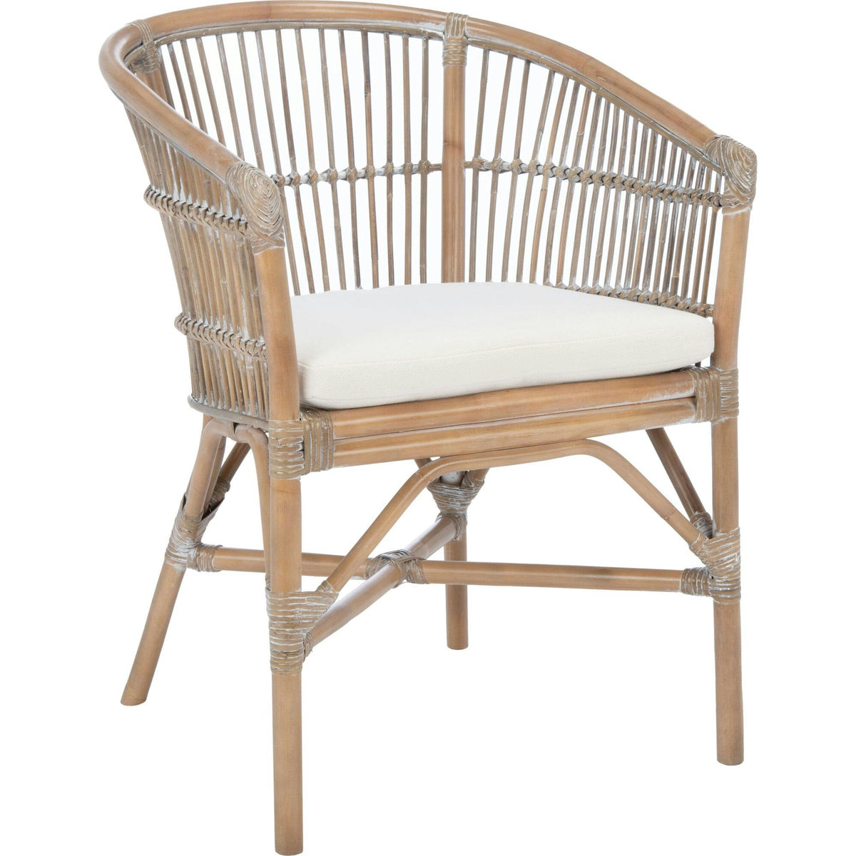 Olivia Rattan Accent Chair with Cushion