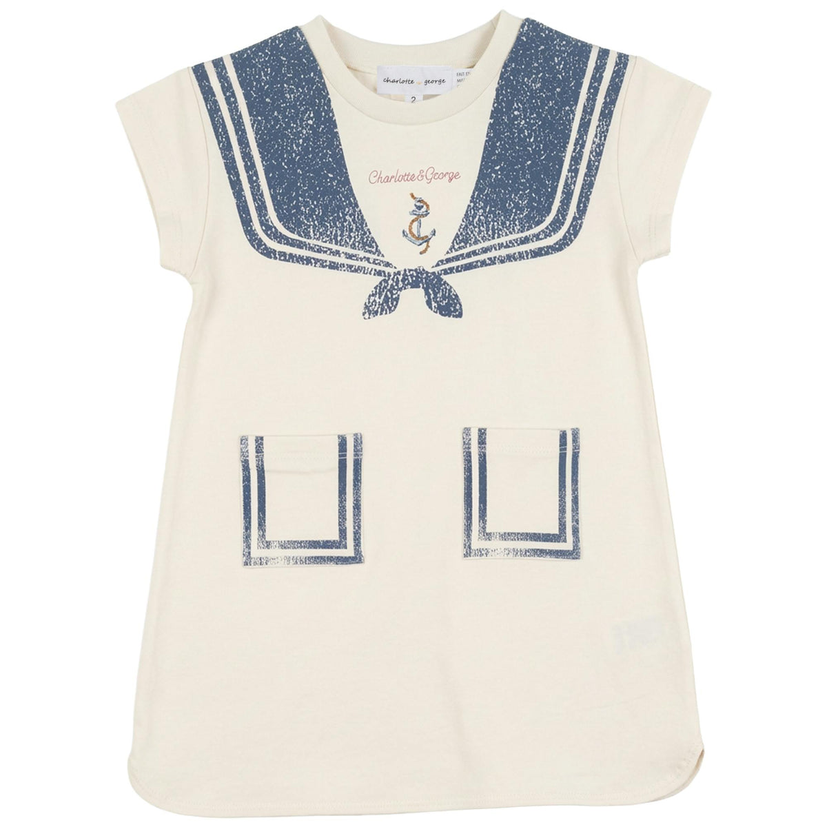 Sailor Collar Printed Dress