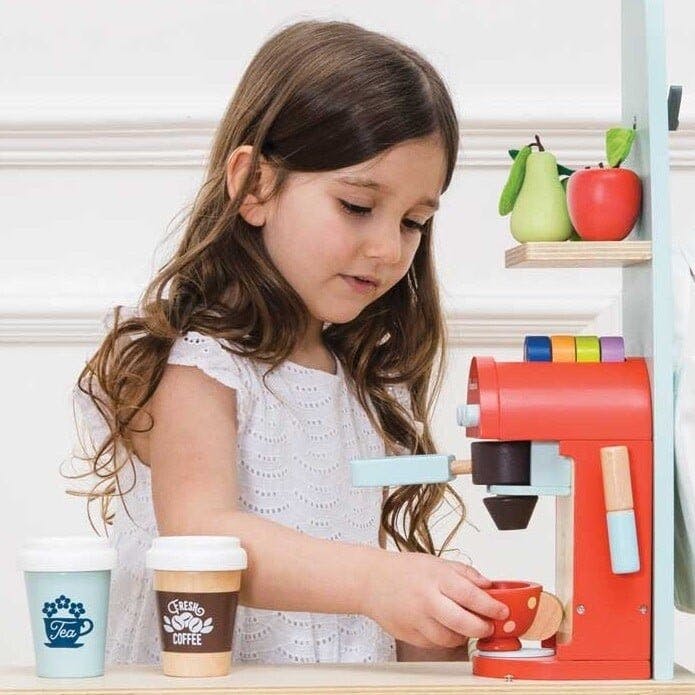 Wooden Coffee Machine & Cup