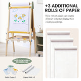 Tiny Land® 3-in-1 Art Easel for Kids & Paper Roll Set