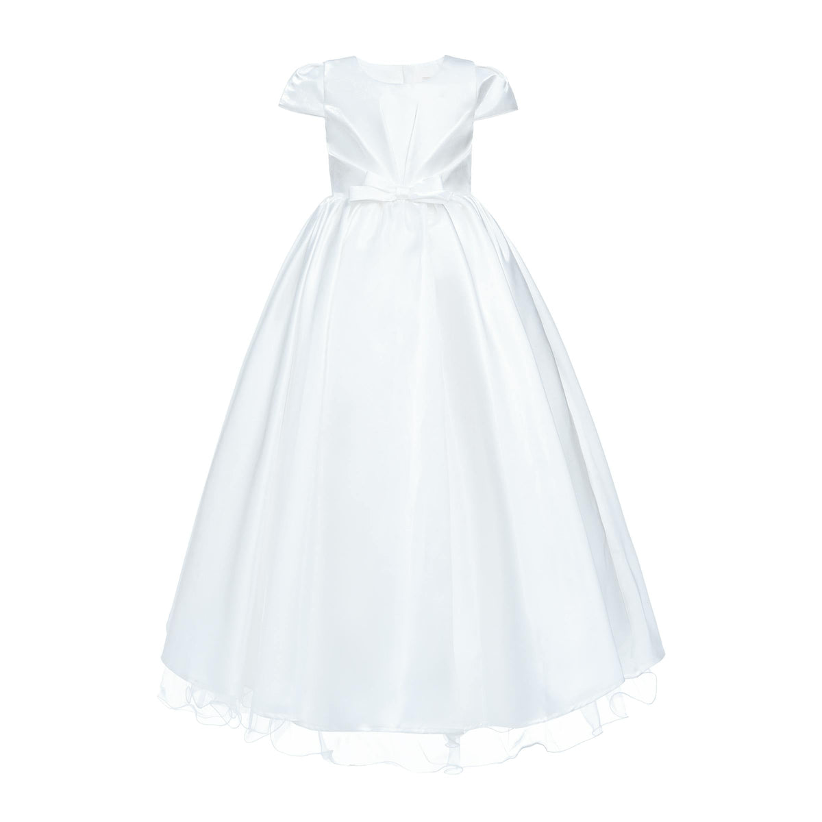 White Bow Long Brea Dress