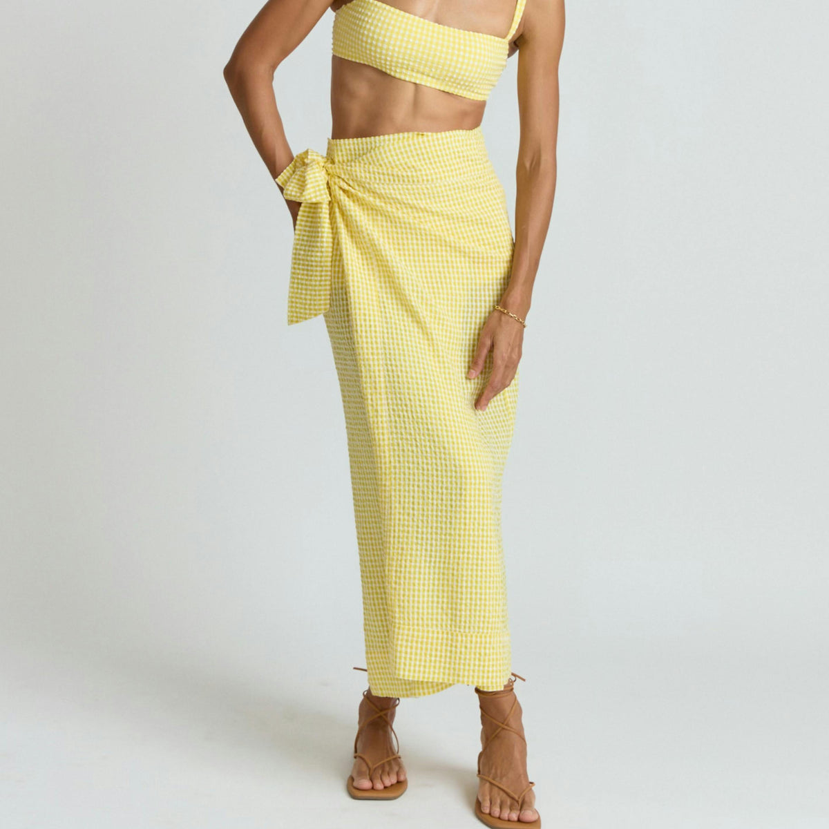 women's soleil gingham pareo