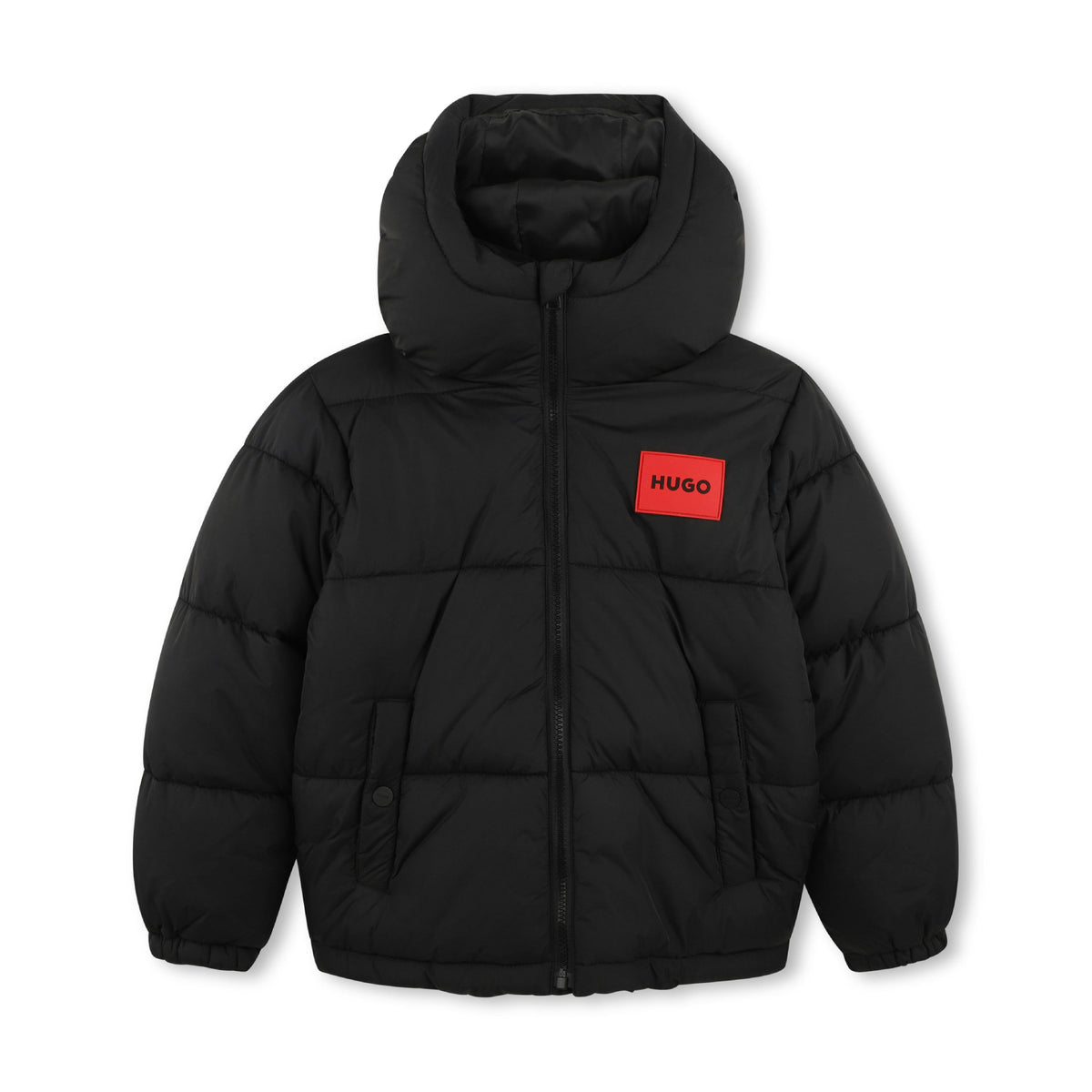 Black Hooded Padded Jacket