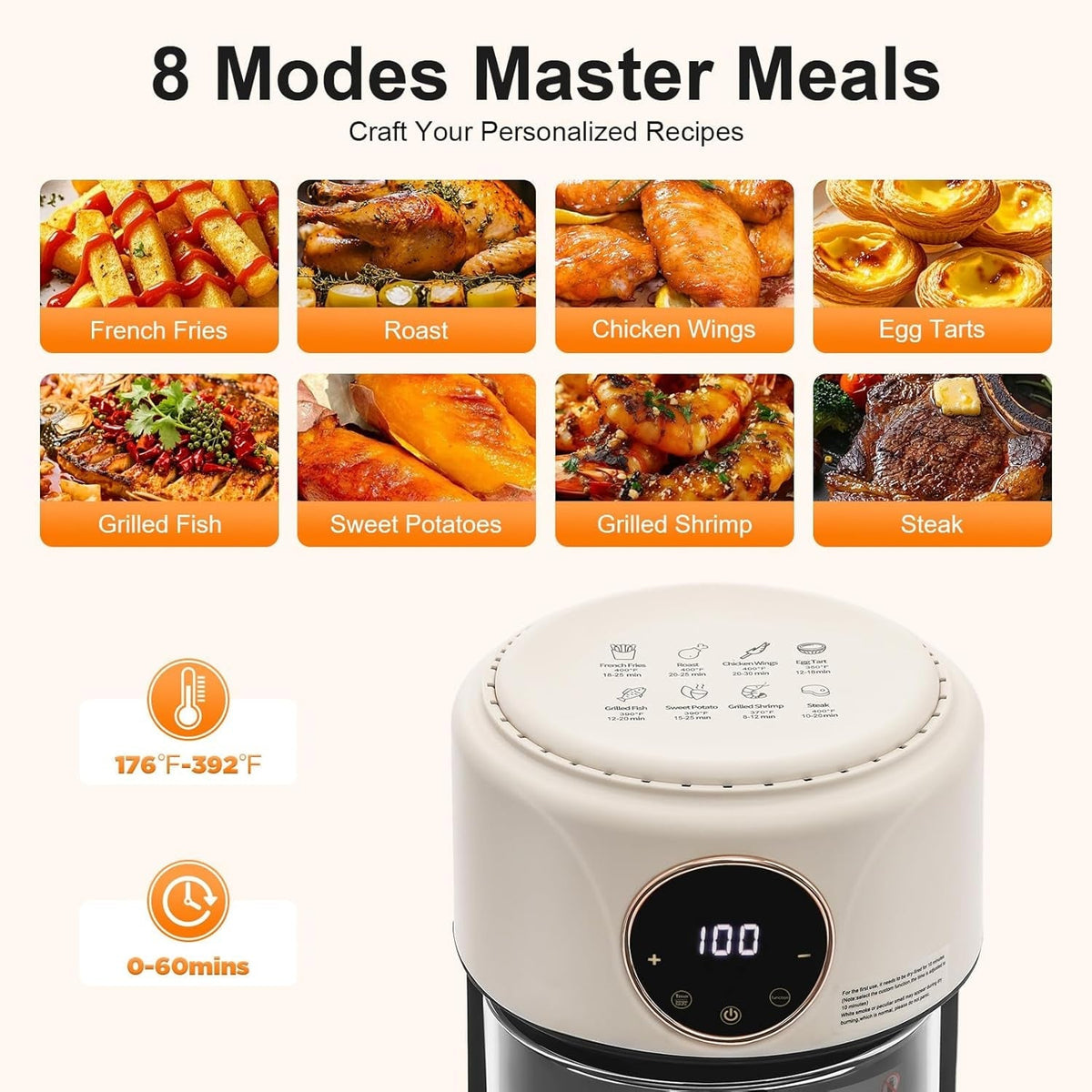 Non-Toxic Glass Air Fryer with PFAS-Free Borosilicate Pot