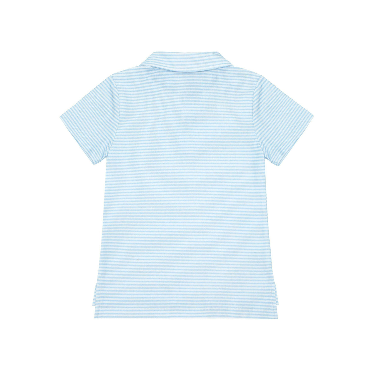 boys powder blue stripe cotton polo