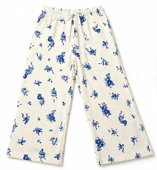 Girls Printed Pointelle Pants