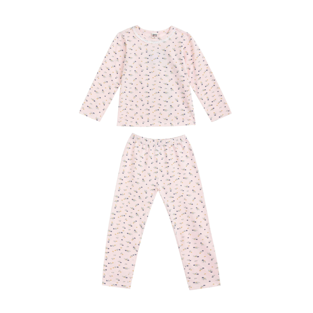 Pink Floral Cotton Pajama Set