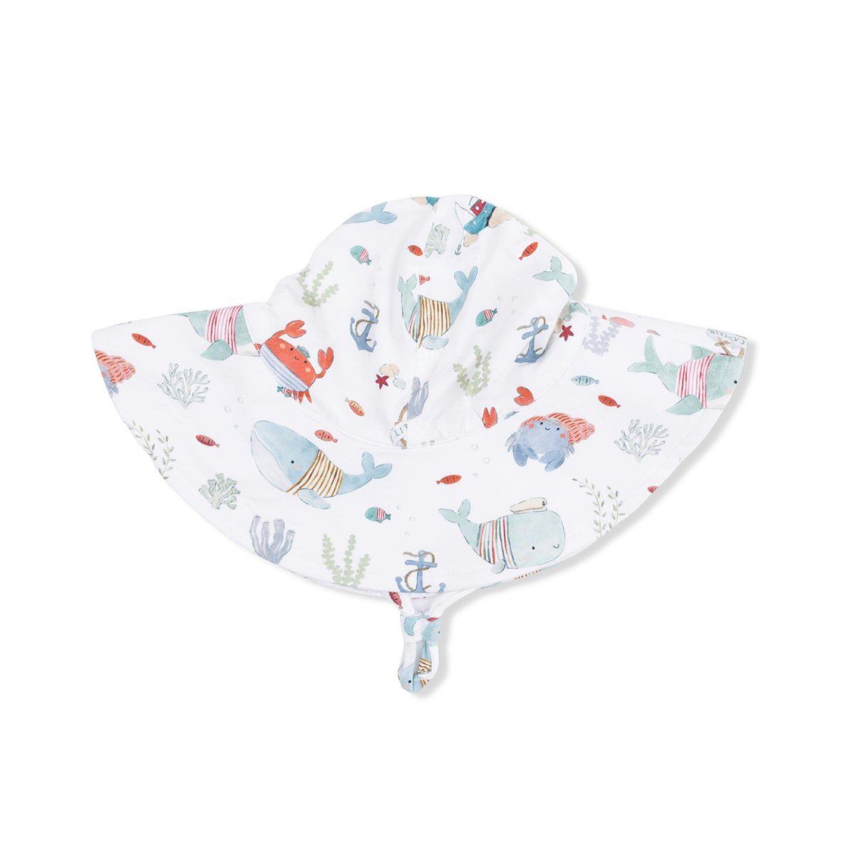 Sailor Sea Creatures - Wide Brim Sun Hat