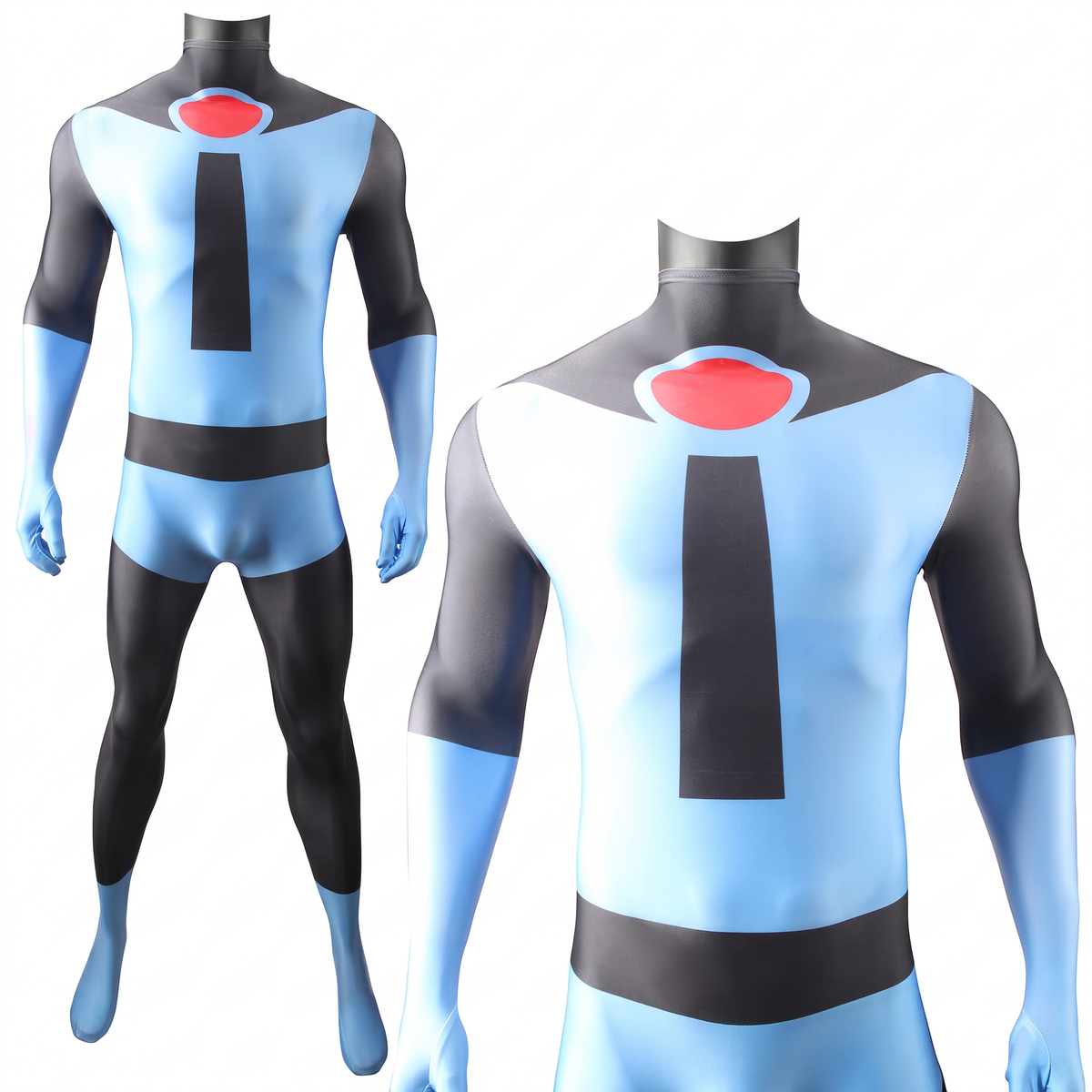 The Incredibles Mr. Incredible Superhero Blue Suit Cosplay Costume