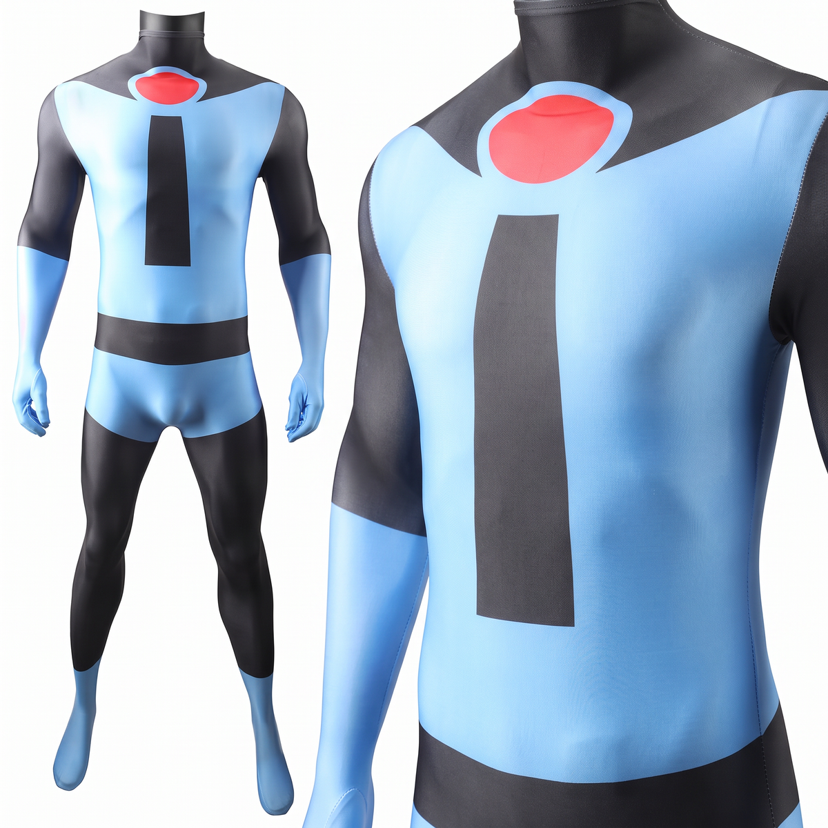 The Incredibles Mr. Incredible Superhero Blue Suit Cosplay Costume
