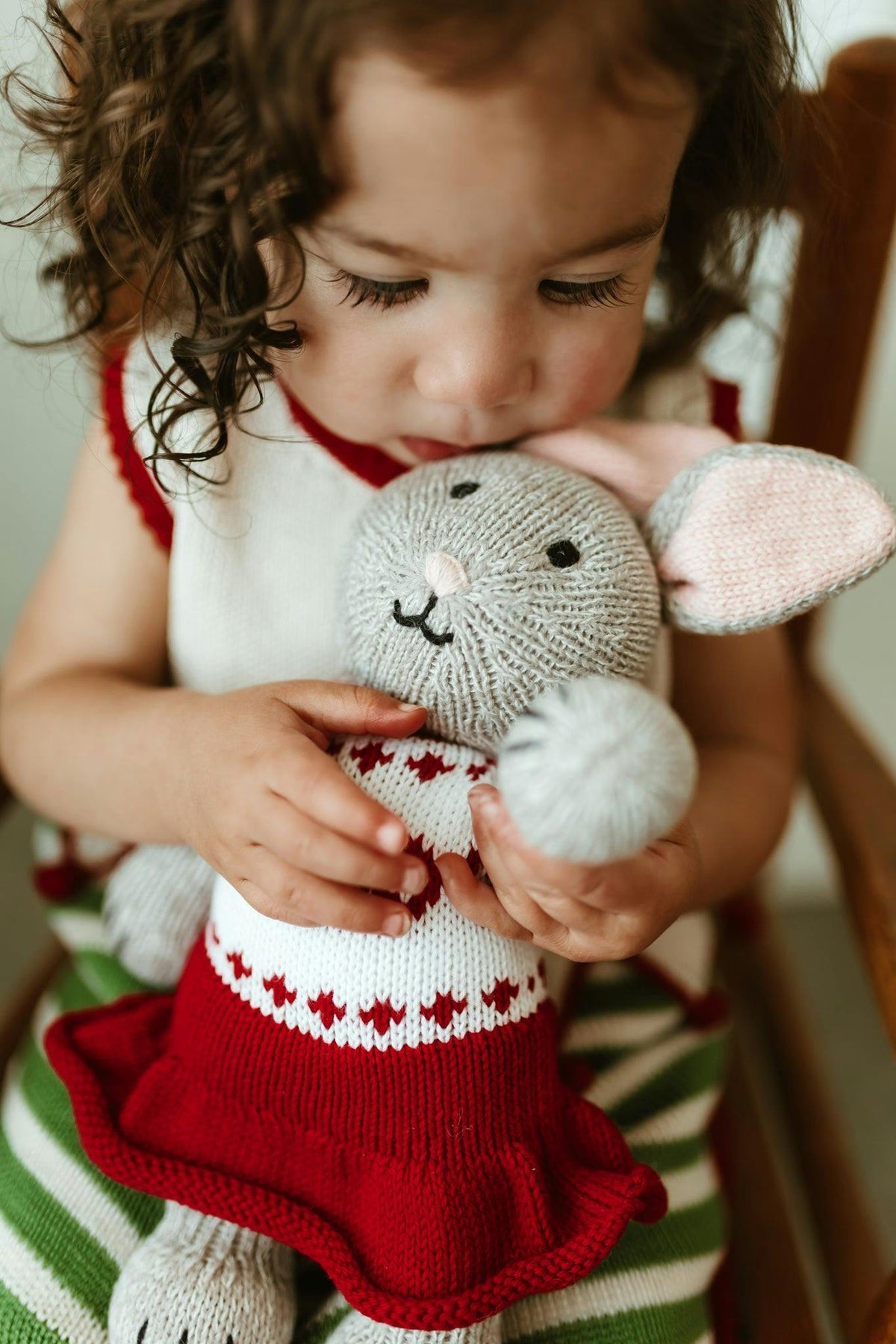 Bunny in Holiday Dress