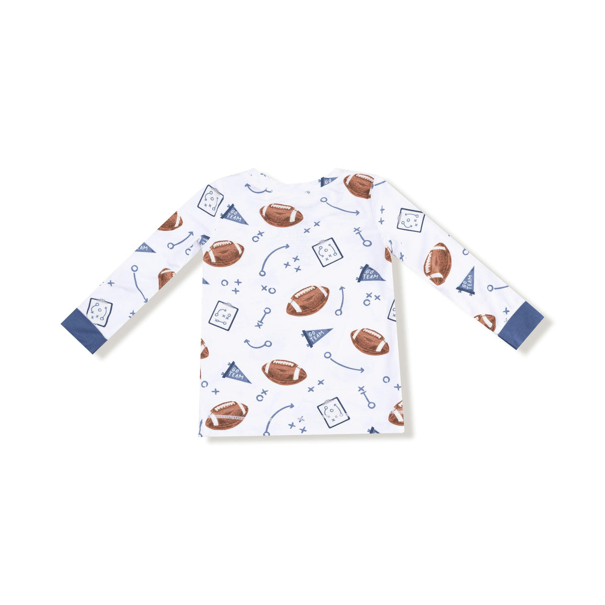 Touchdown Time - Navy - Long Sleeve Loungewear Set