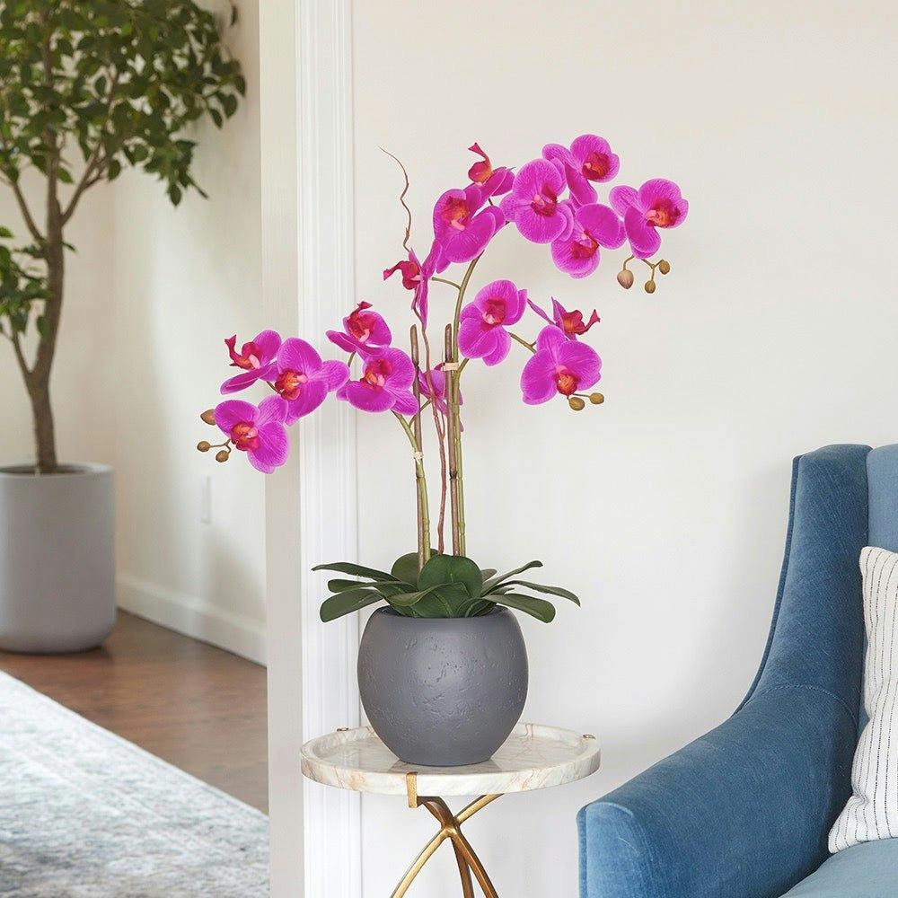 Artificial Pink Double Stem Orchid
