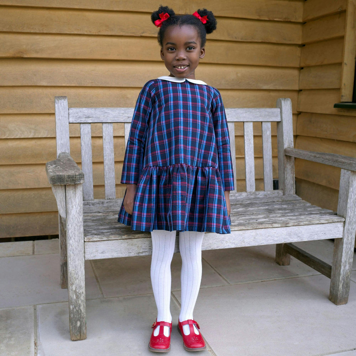 Drop Hem Check Dress