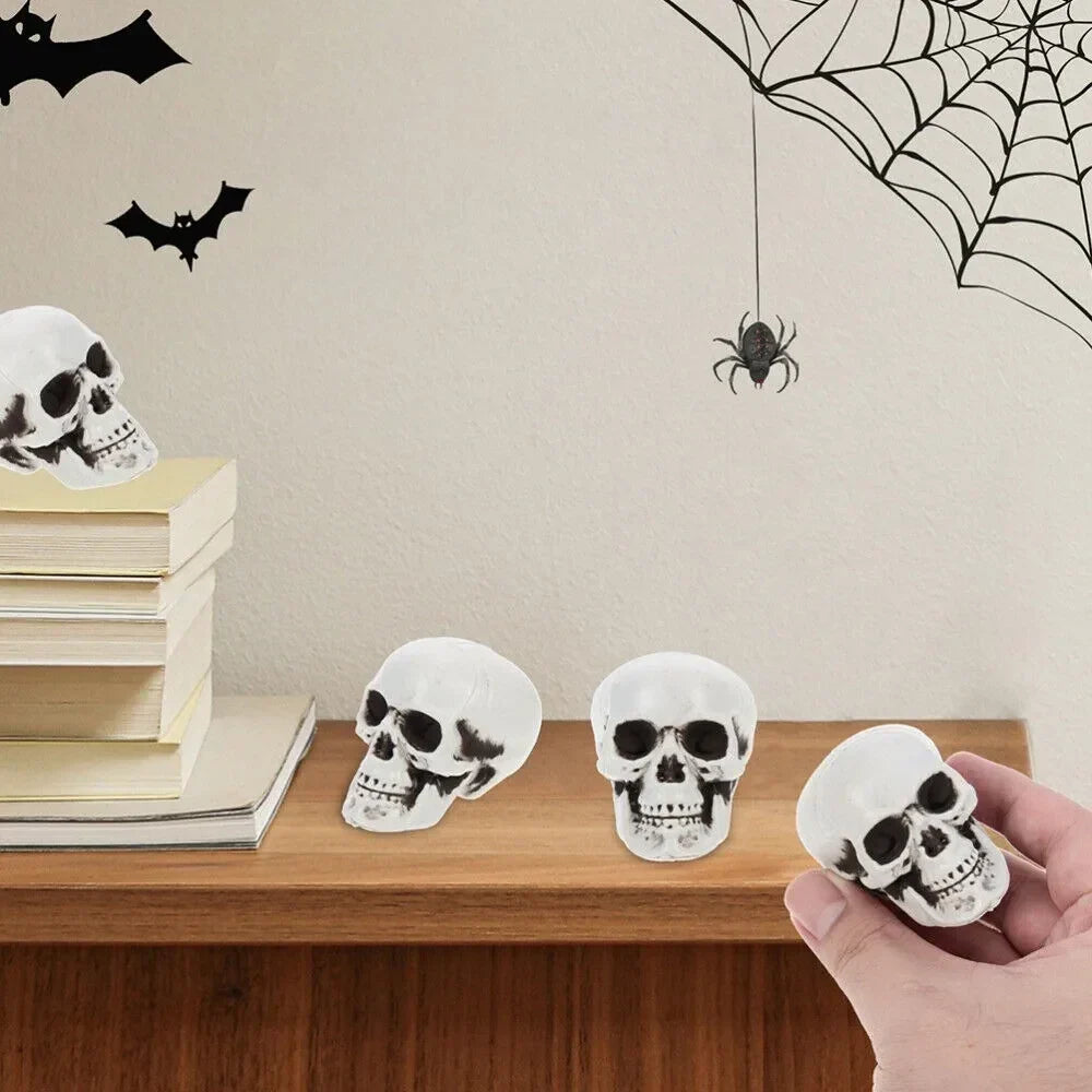 10-Piece Mini Skeleton Skull Decoration Set