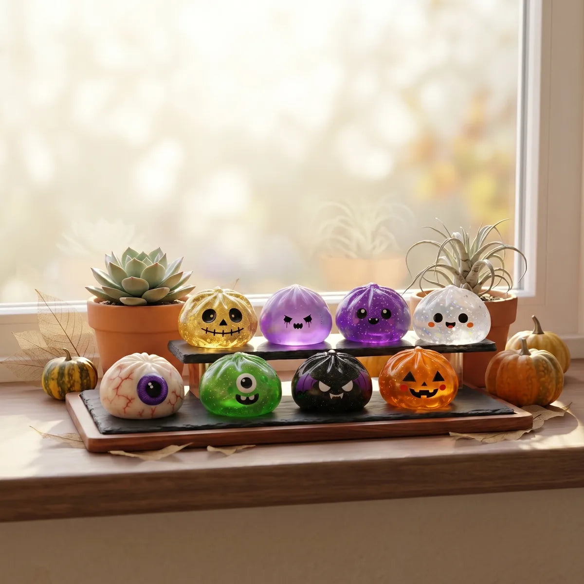 XXL Halloween Dumpling Squishy Set 8 Pieces