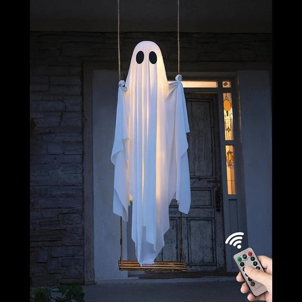 Hanging Halloween Ghost Decoration With LED Light