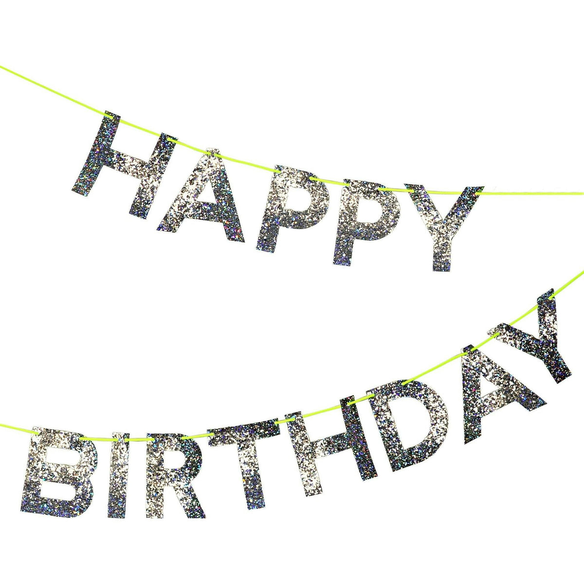 Silver Happy Birthday Garland