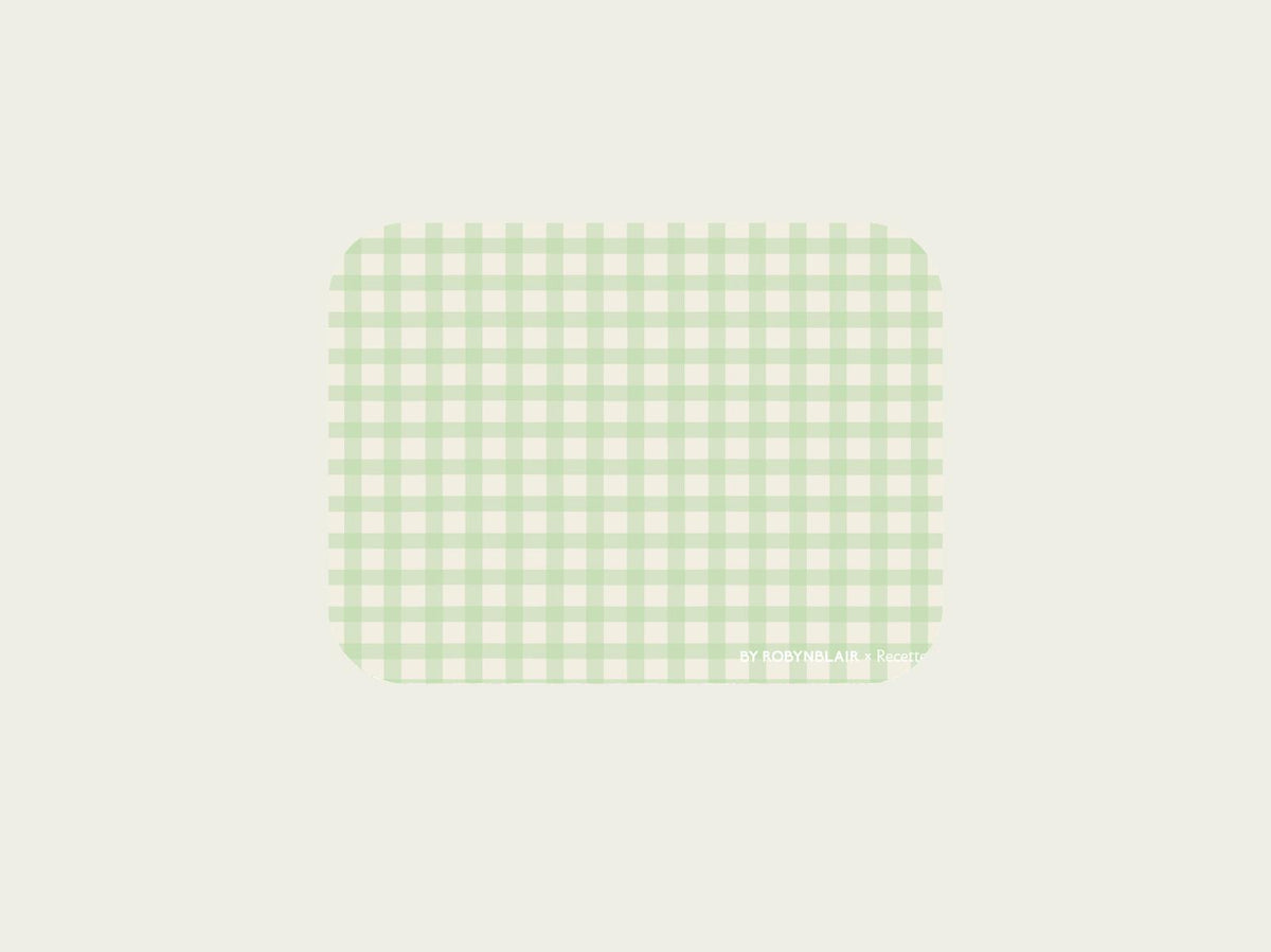 2 Placemats | Green Gingham |  by robynblair x Recette