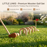 Wooden Kids Golf Set for Indoor Outdoor Play
