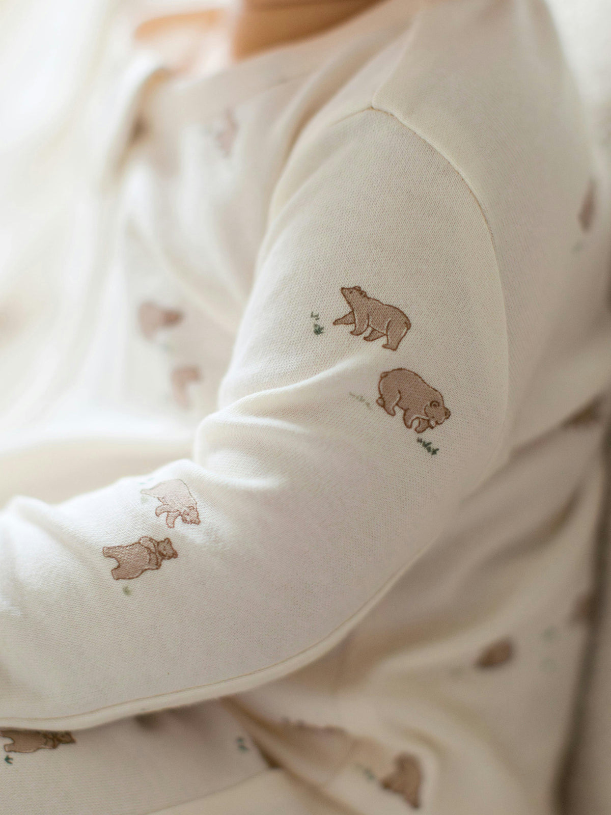 Peyton Zipper Sleeper | Bear / Truffle + Thyme