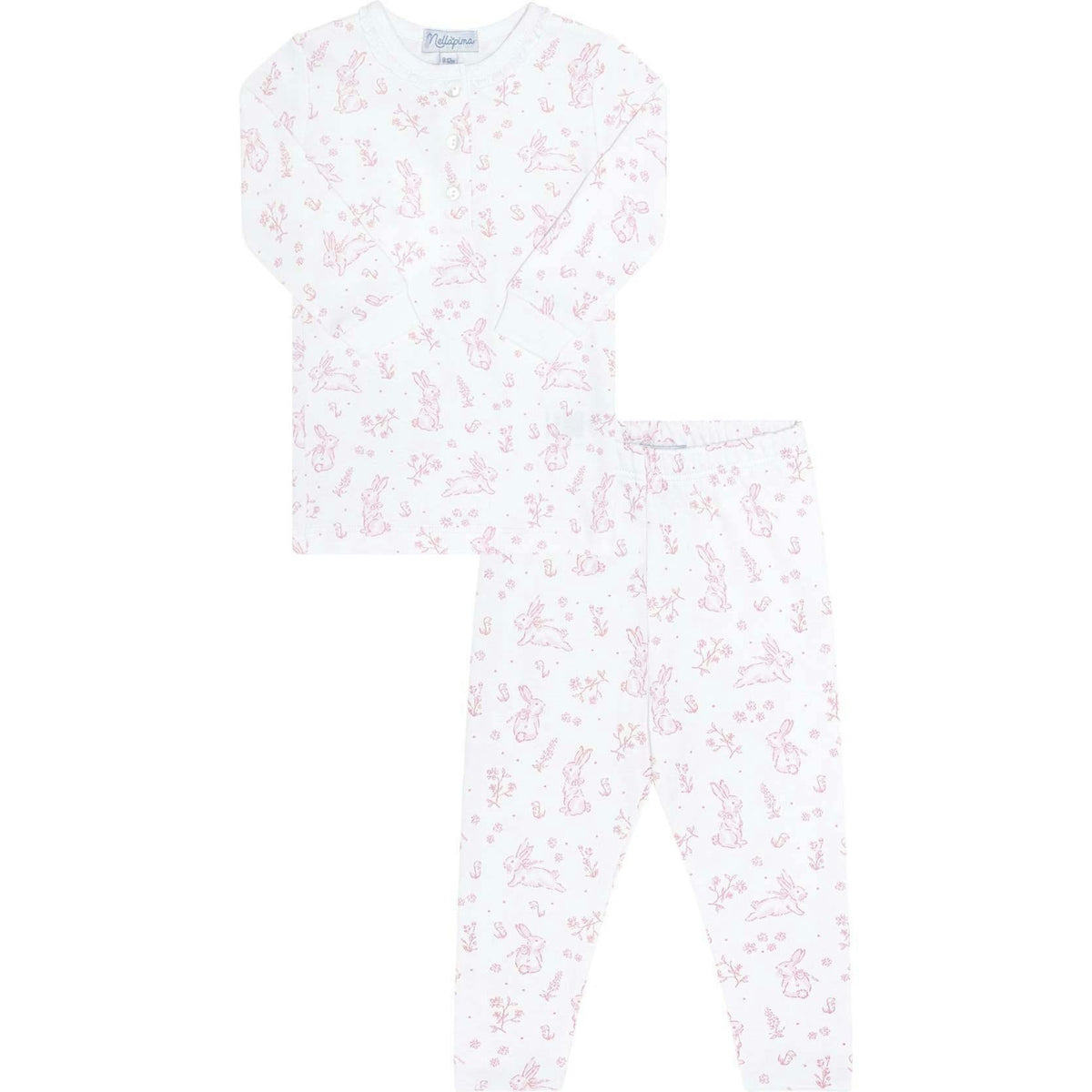 Pink Bunny Toile Pajama