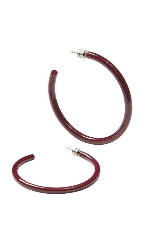 Large Hoops in Oxblood