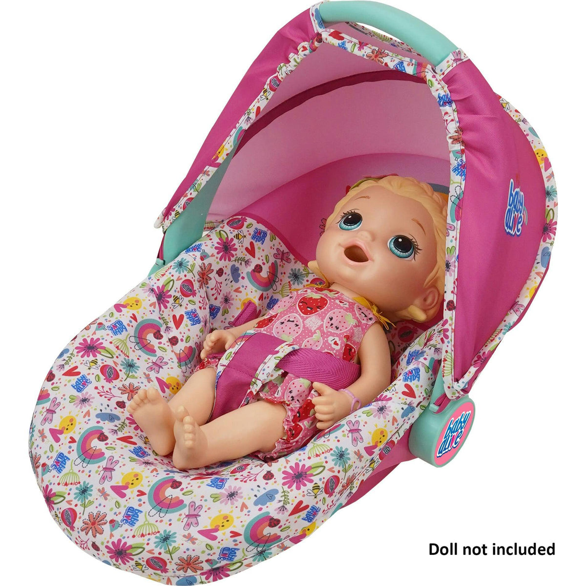 Baby Alive Deluxe Doll Car Seat - Pink & Rainbow