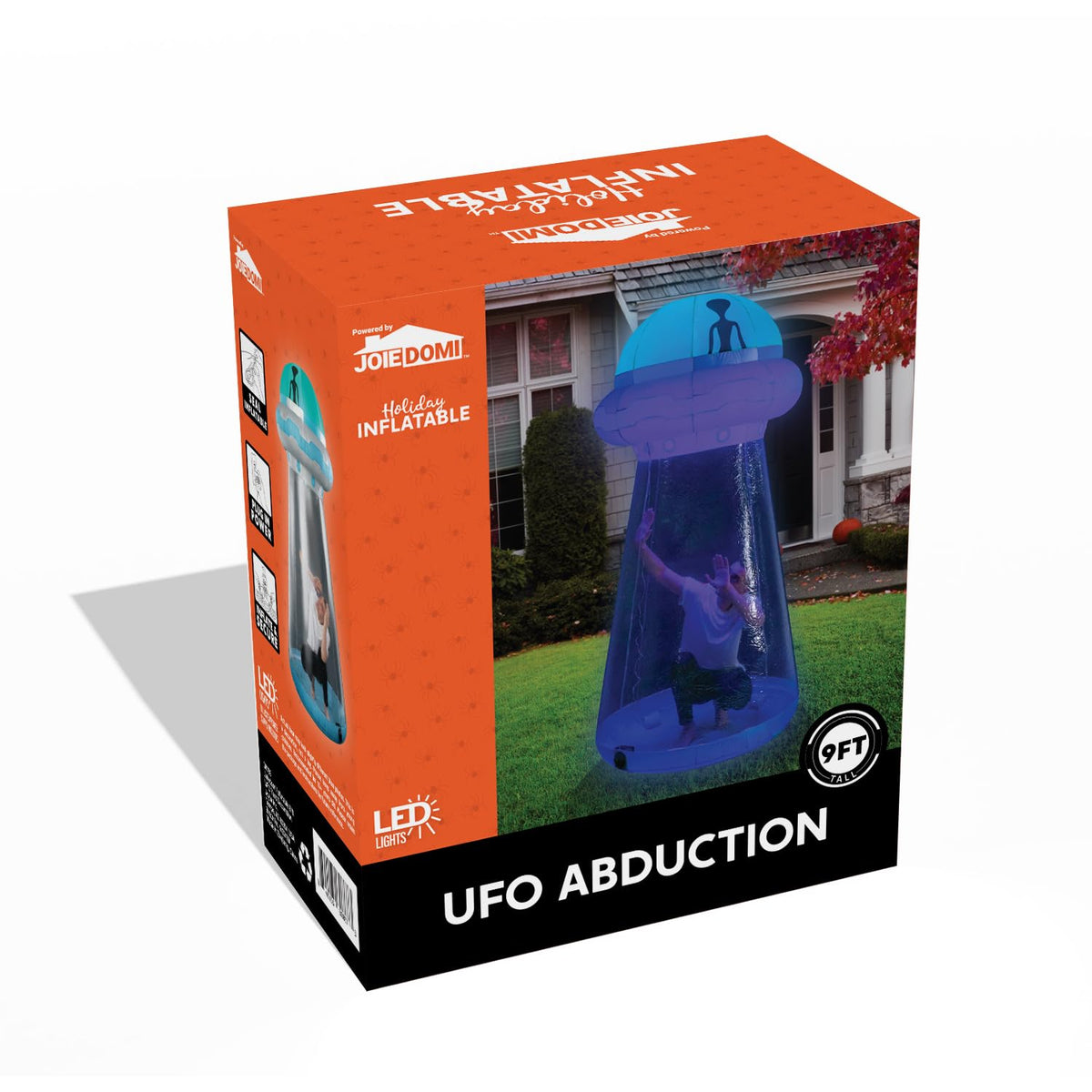 Joiedomi 9 FT Halloween Inflatable UFO Cow Abduction - LED Outdoor Decor