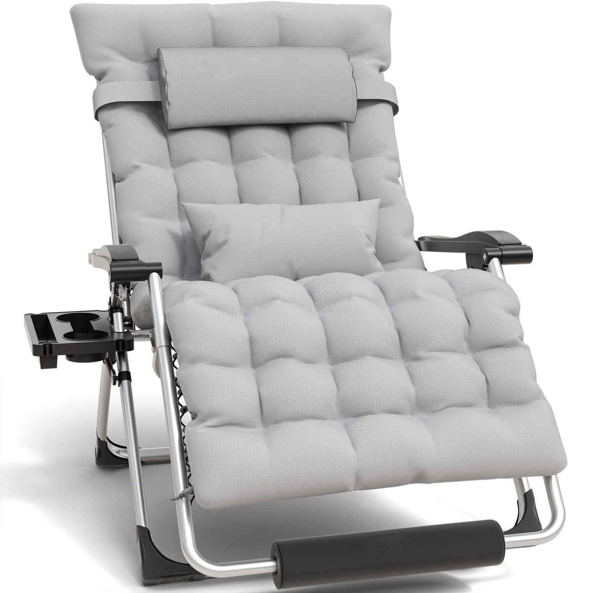 VIKRN Portable Folding Lounge Chair – Heavy-Duty Outdoor Recliner with 500LB Capacity