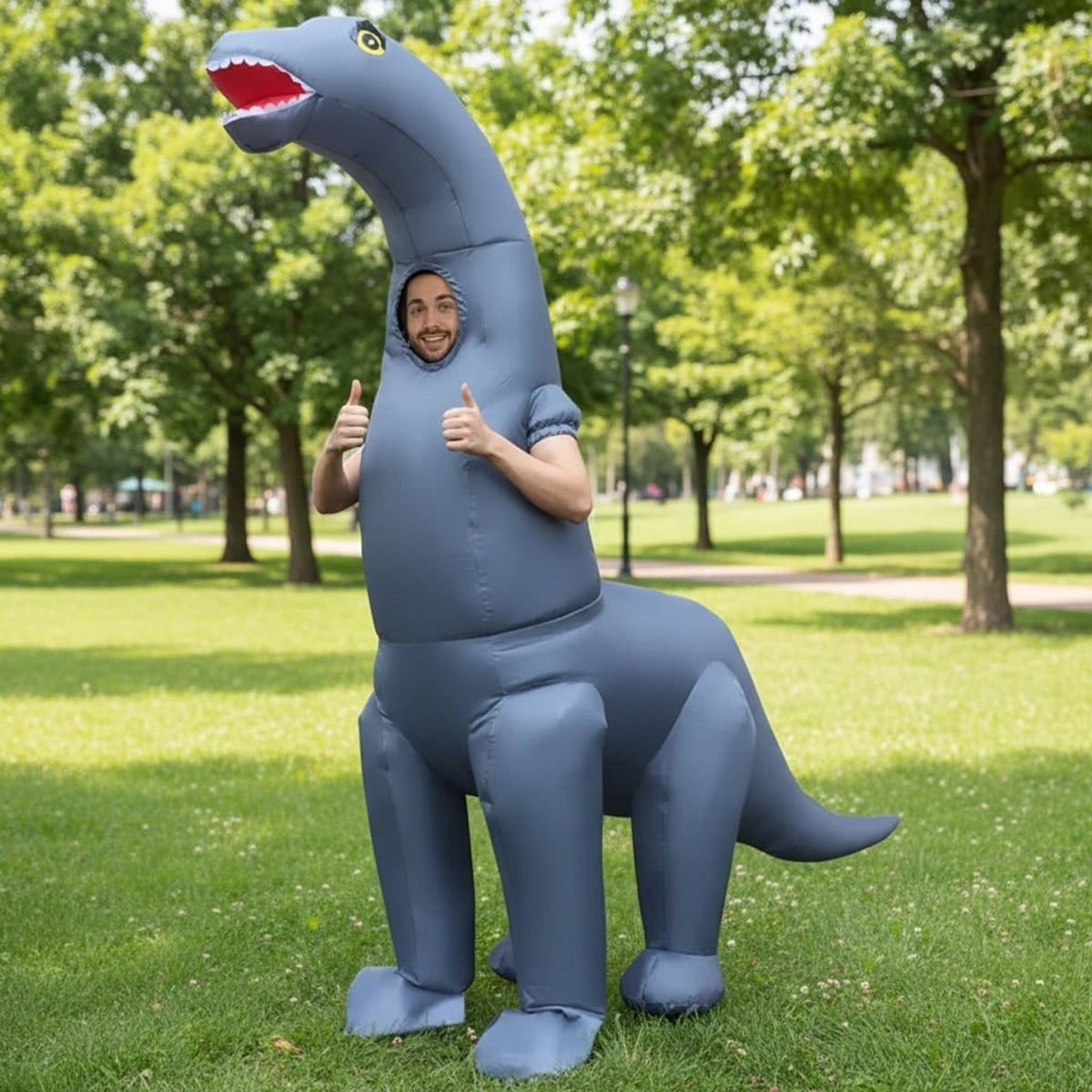 Inflatable Dinosaur Halloween Party Costume With Instant Dino Impact