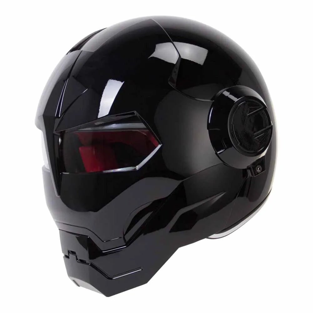 Retro Full-Face Motorcycle Helmet - Bubble Visor Vintage Cafe Racer Style