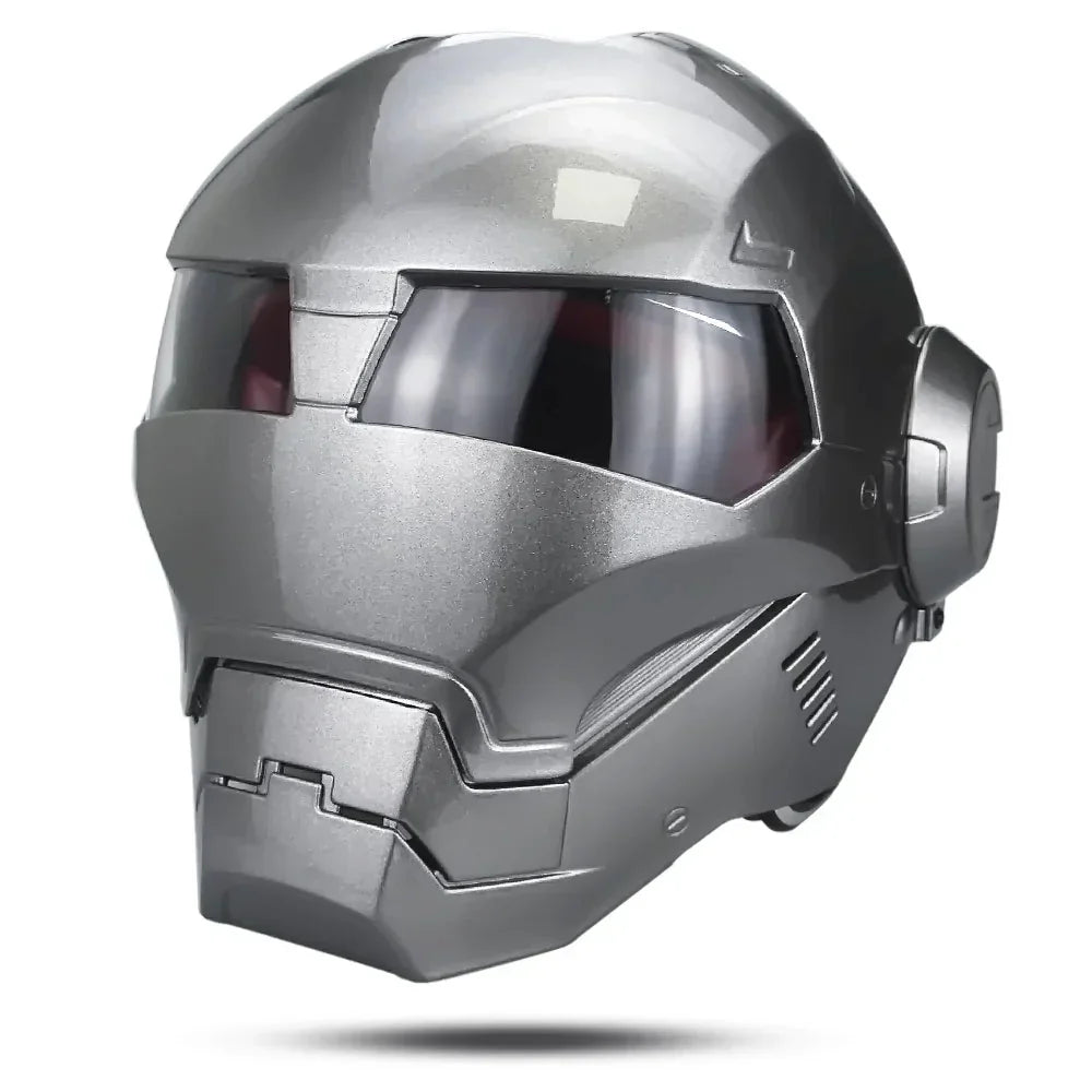 Retro Full-Face Motorcycle Helmet - Bubble Visor Vintage Cafe Racer Style