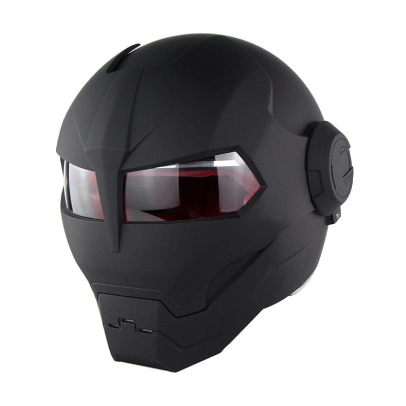 Flip-Up Modular Motorcycle Helmet - Retro Full-Face with Open Visor