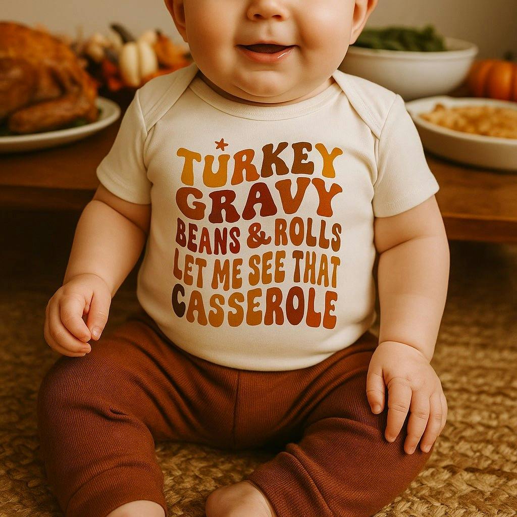 graphic bodysuit | turkey gravy casserole