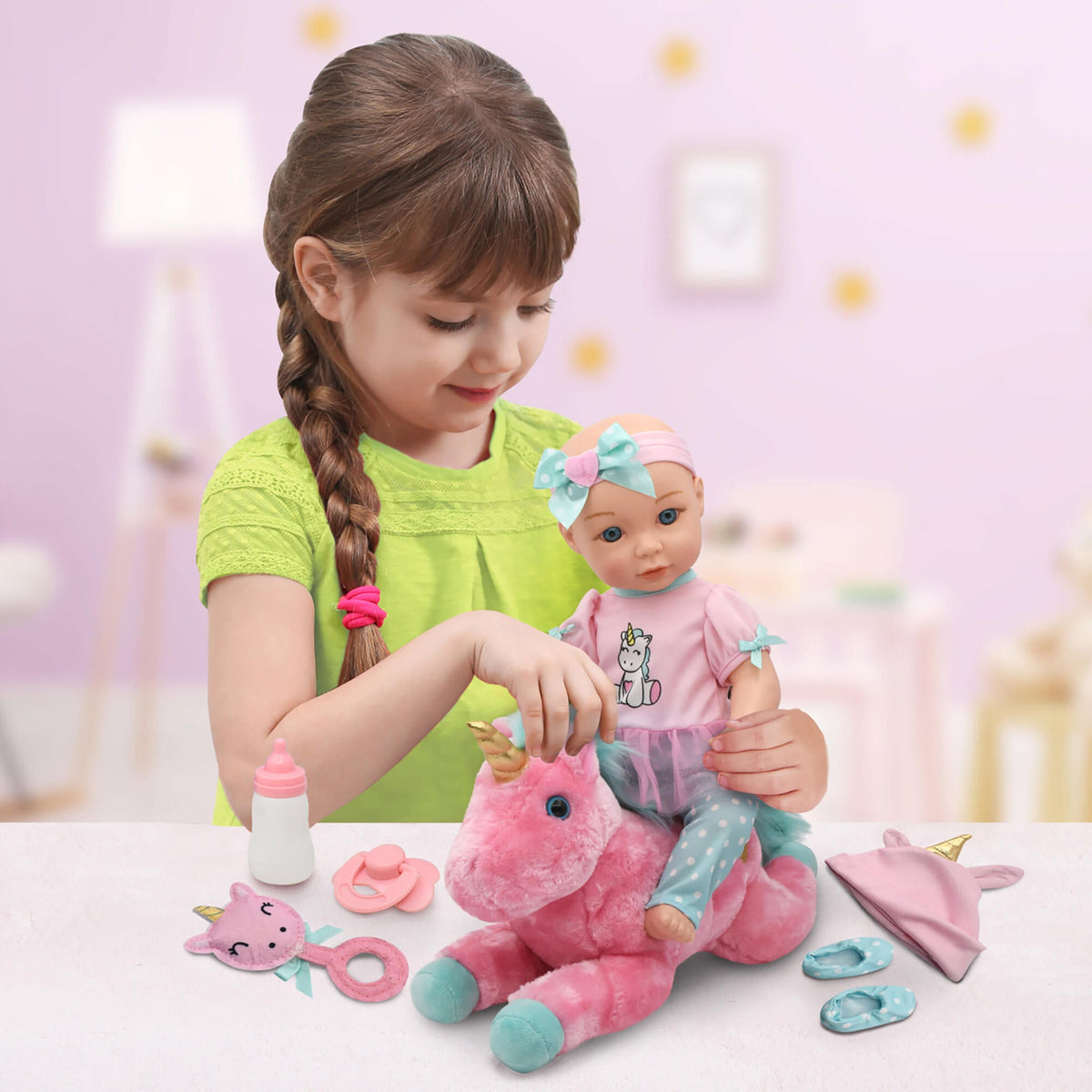 Little Darlings: 15" Hop On Baby Set -