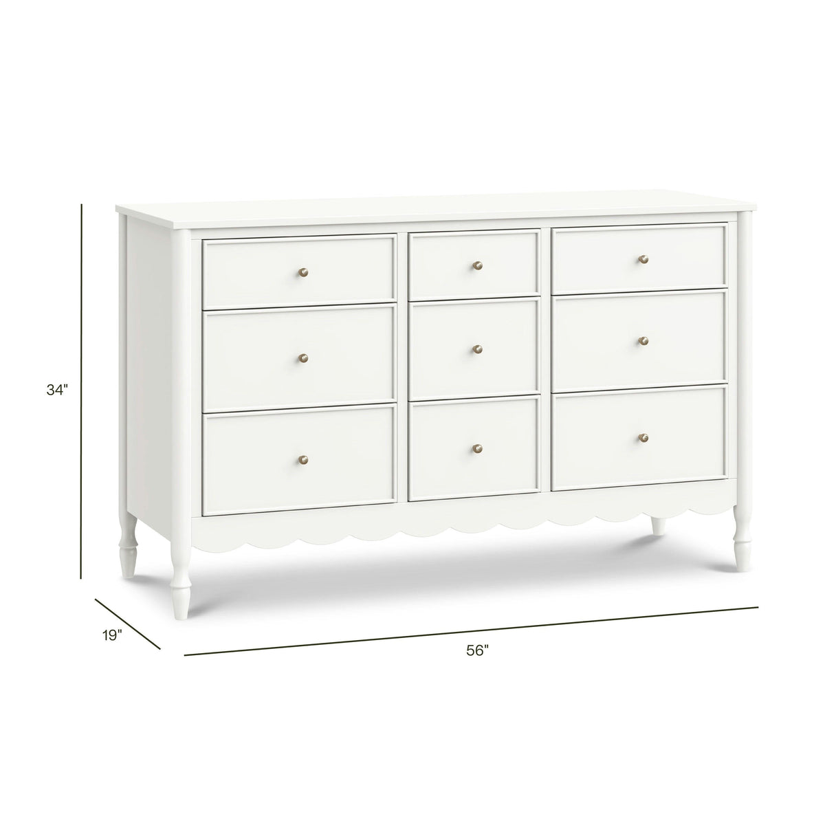 Namesake Ambrosia 9-Drawer Wide Assembled Dresser (56")