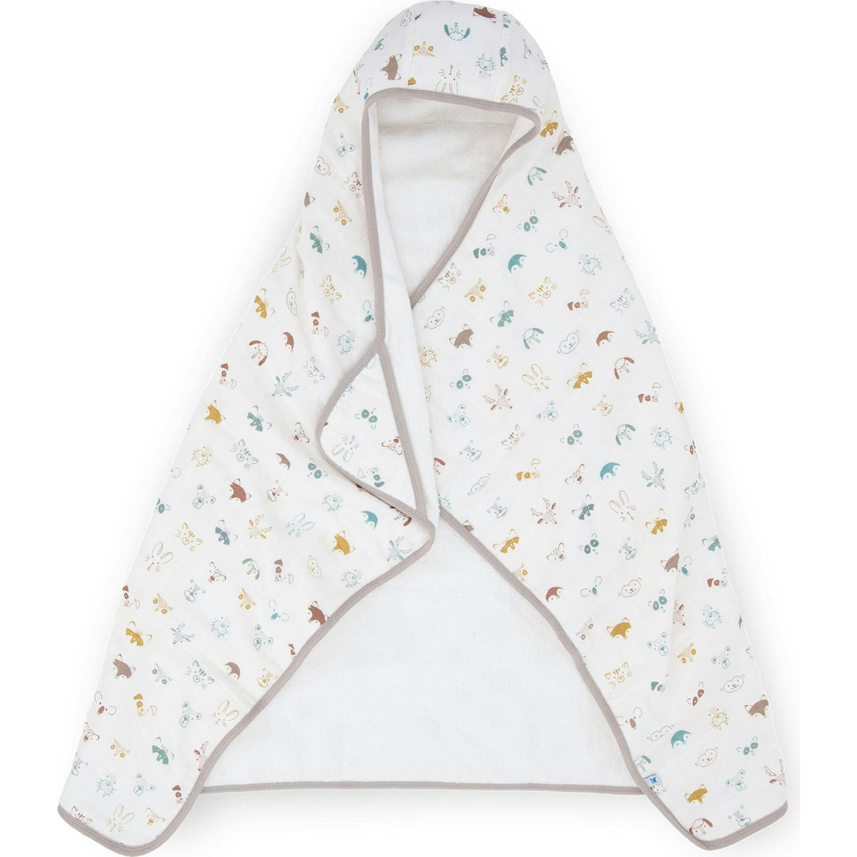 Toddler Hooded Towel - Tan Gingham